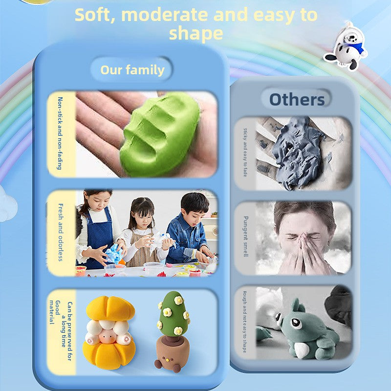 Ultra Light Clay DIY Non Sticky Playdough for Kids