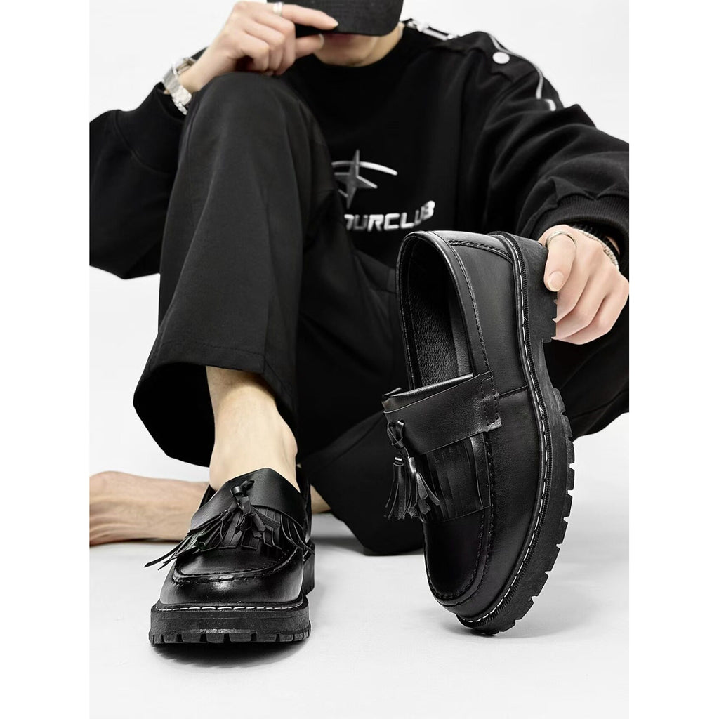 Soft Leather Thick-Soled Casual Leather Shoes for Men