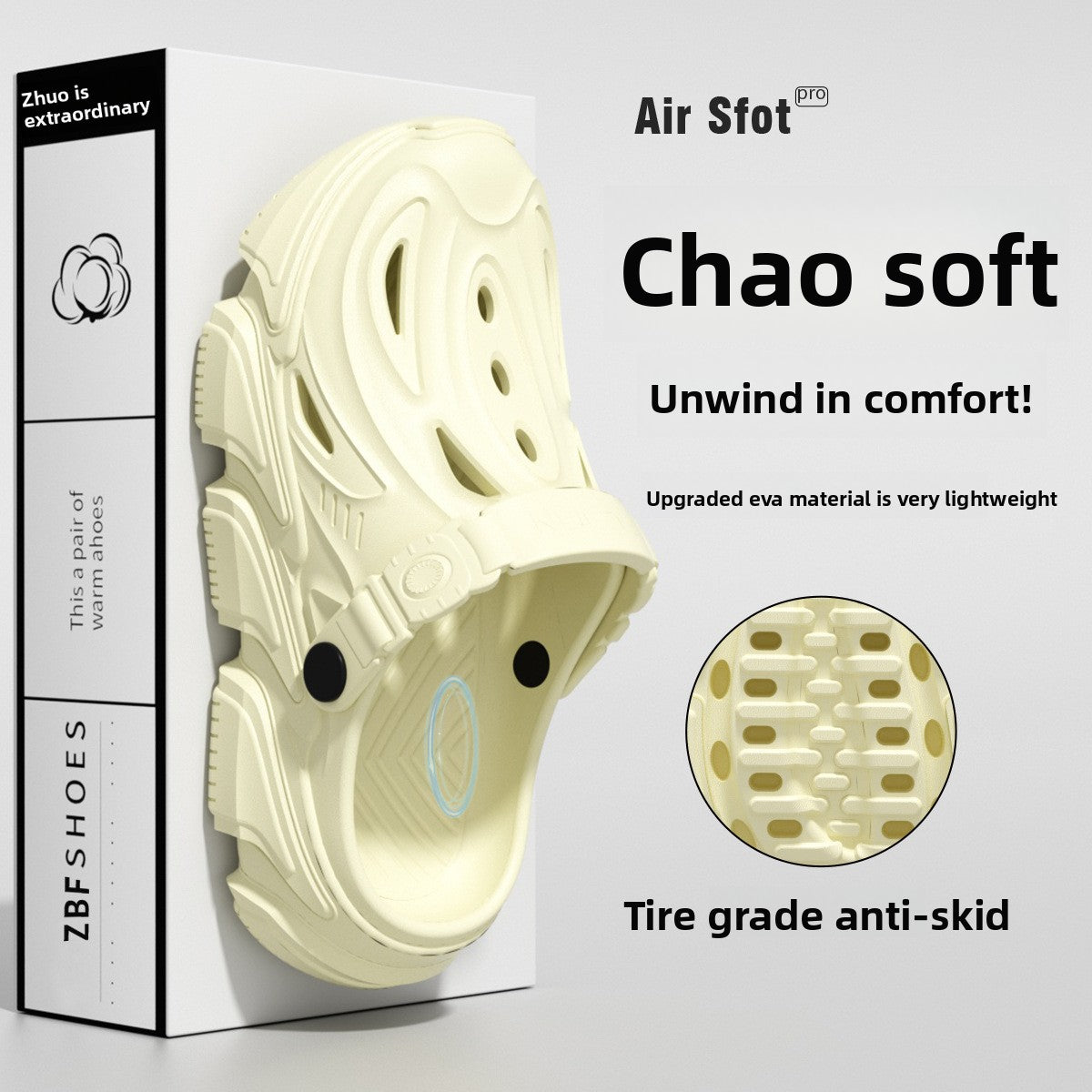 Breathable Perforated Slip-On Sandals for Men