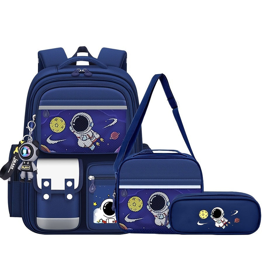 Astronaut Themed School Backpack Set for Boys