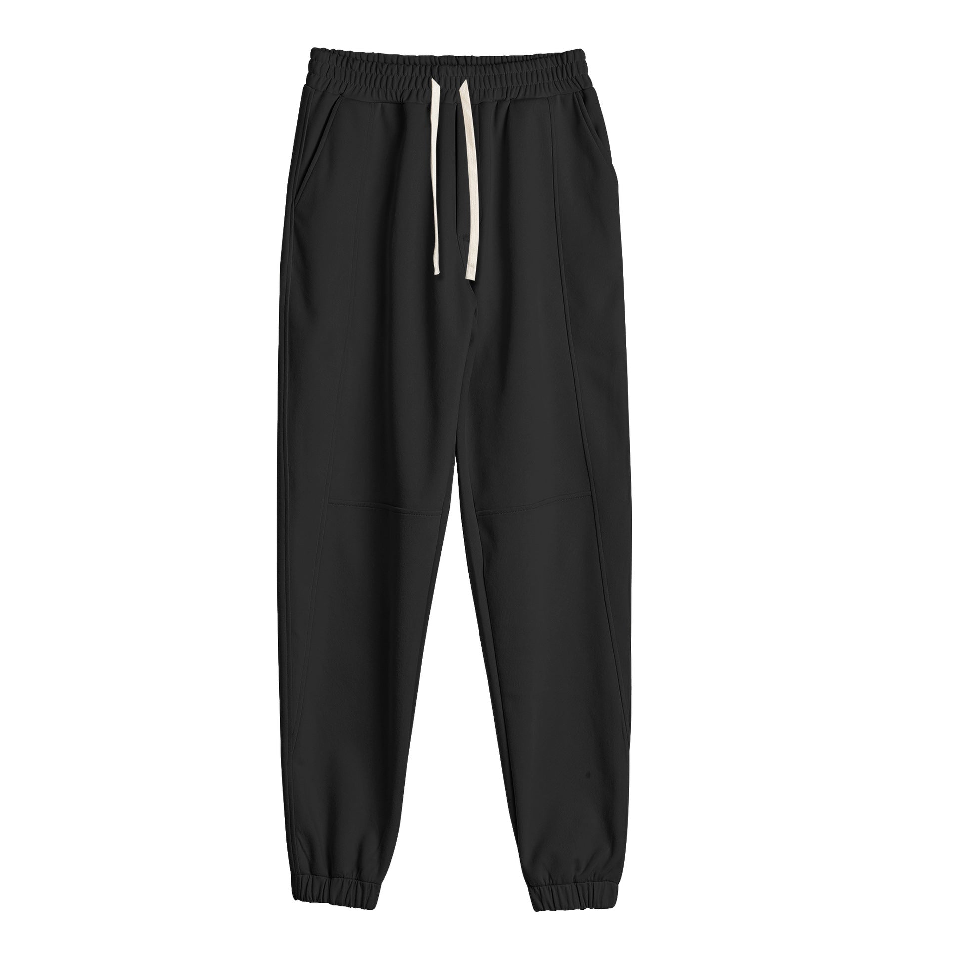Men Solid Color Loose Fit Drawstring Sweatpants for Sports and Casual