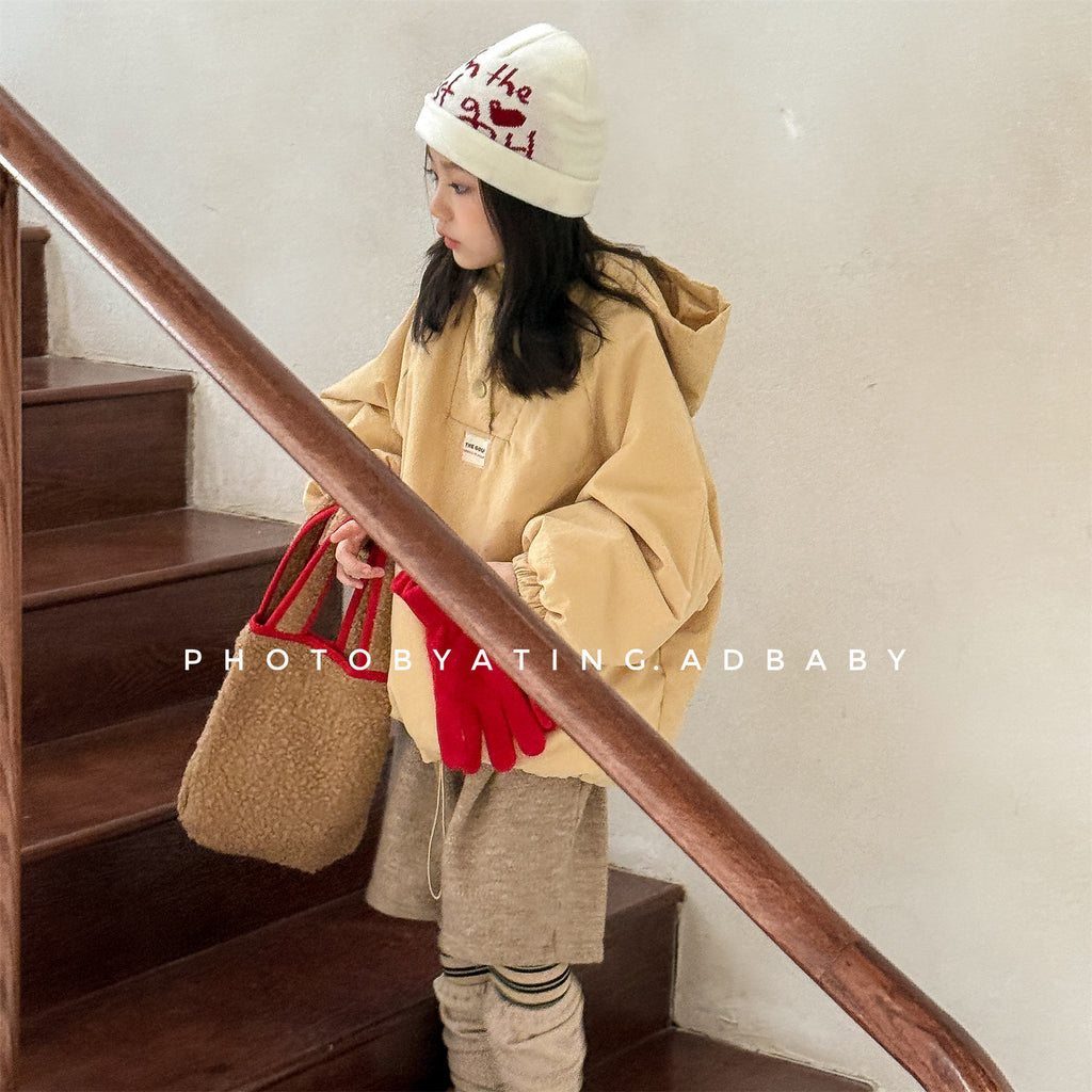 Kids Hooded Cotton Winter Jacket