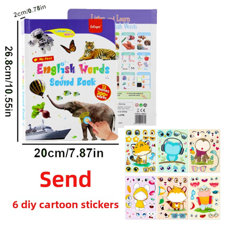 New cross-border animal early education enlightenment point reading voice book English children early education fun learning book toys