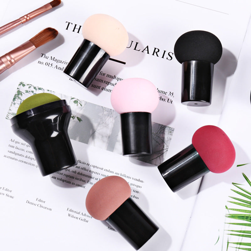 Mushroom Head Makeup Sponge Puff with Handle