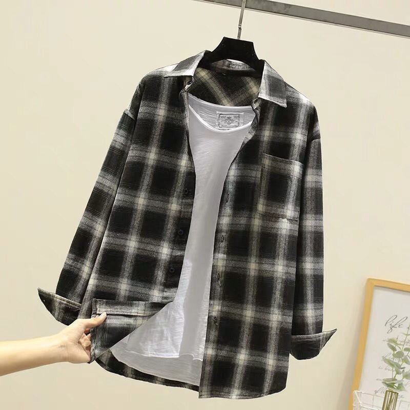 Mens Plaid Long Sleeve Shirt