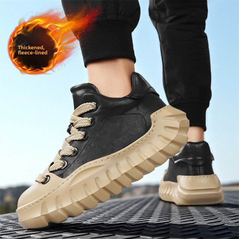 Winter Men High Top Velvet Thickened Cotton Shoes