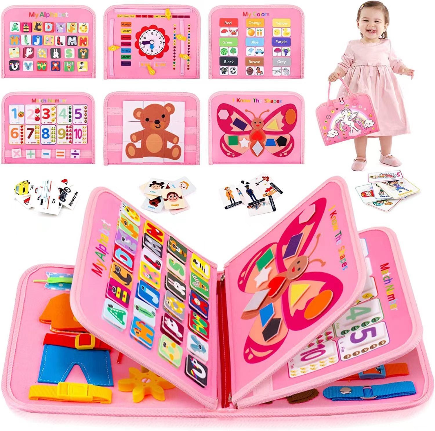 Infant Felt Early Education Learning Board