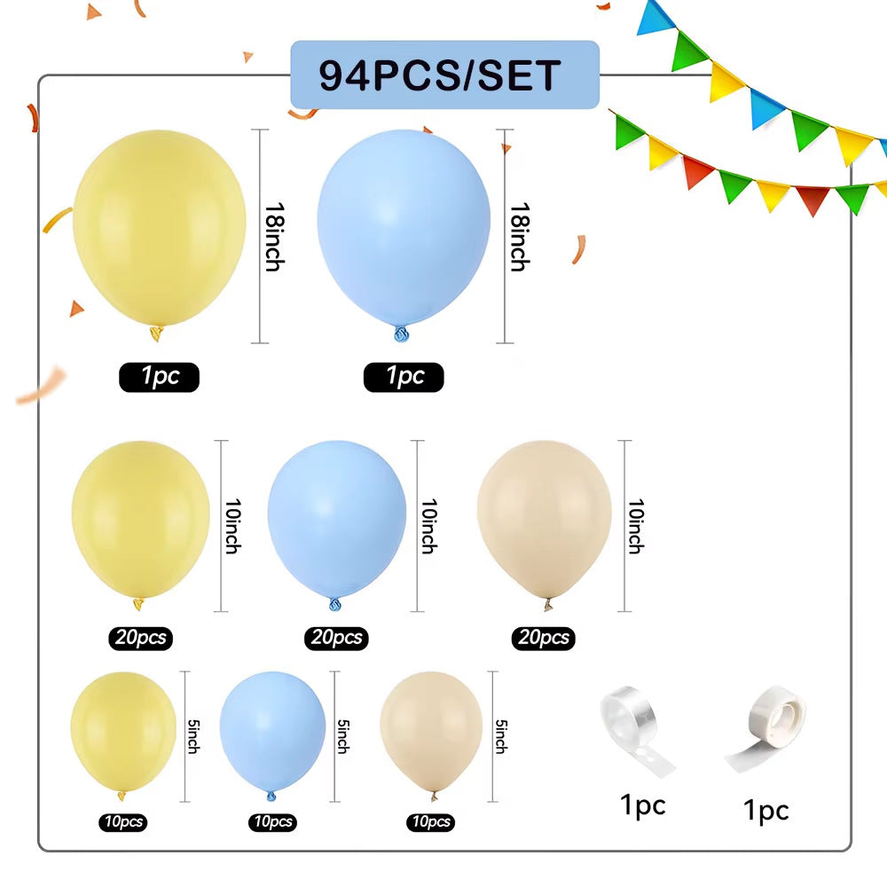 Cream Style Baby Shower Theme Balloon Garland Decoration Supplies Balloon Chain for Kids Birthday Party
