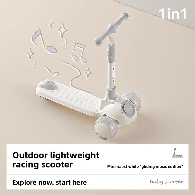 Kids Three-in-One Scooter with Music Lights
