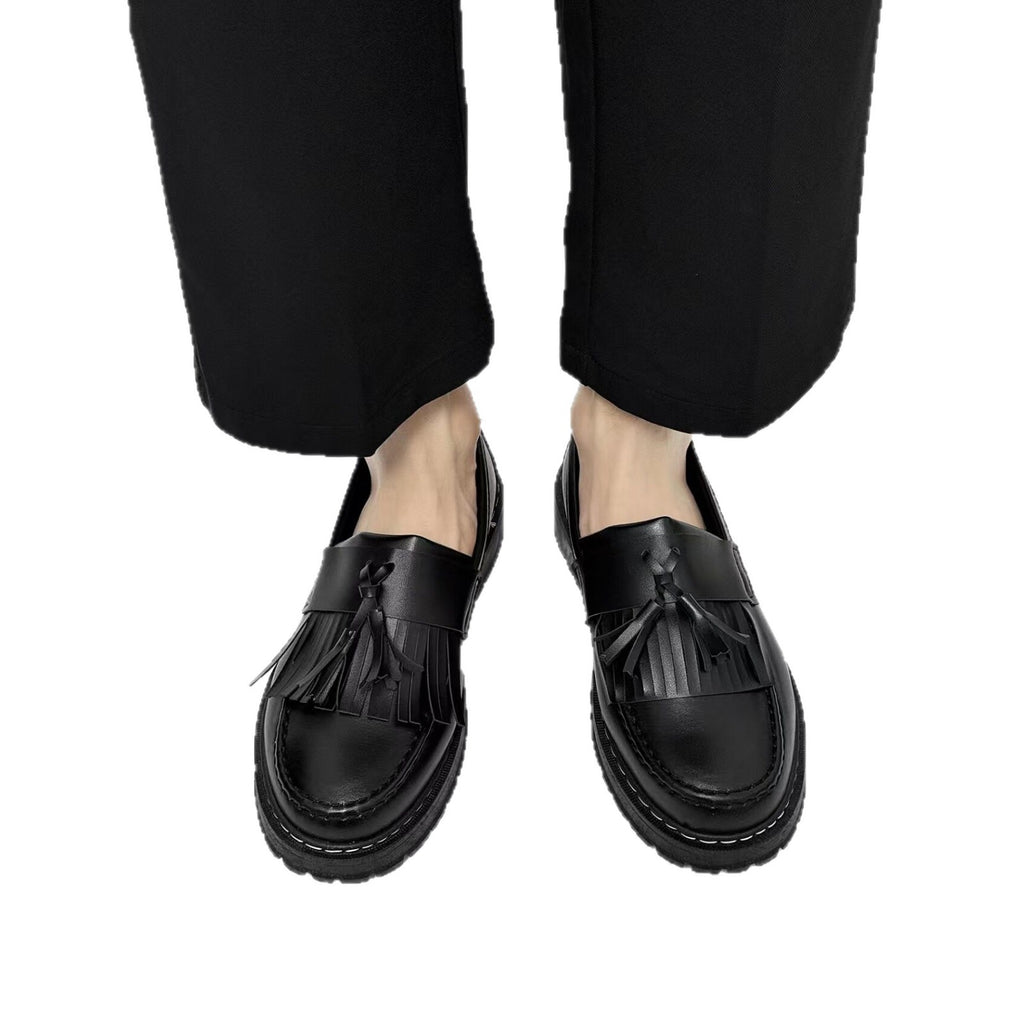 Soft Leather Thick-Soled Casual Leather Shoes for Men