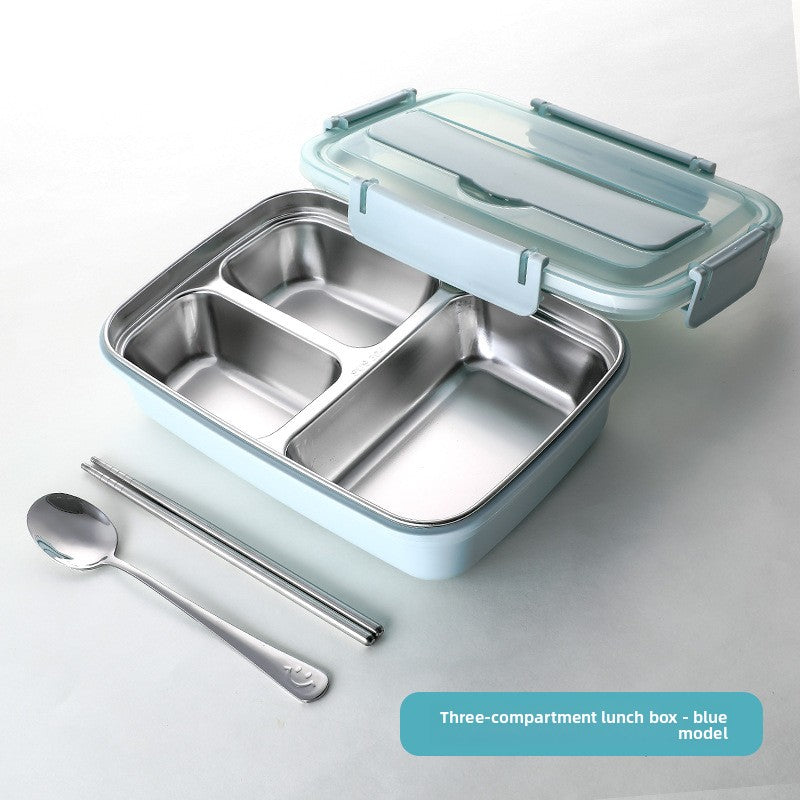 304 Stainless Steel Compartmented Lunch Box for Kids Students Office