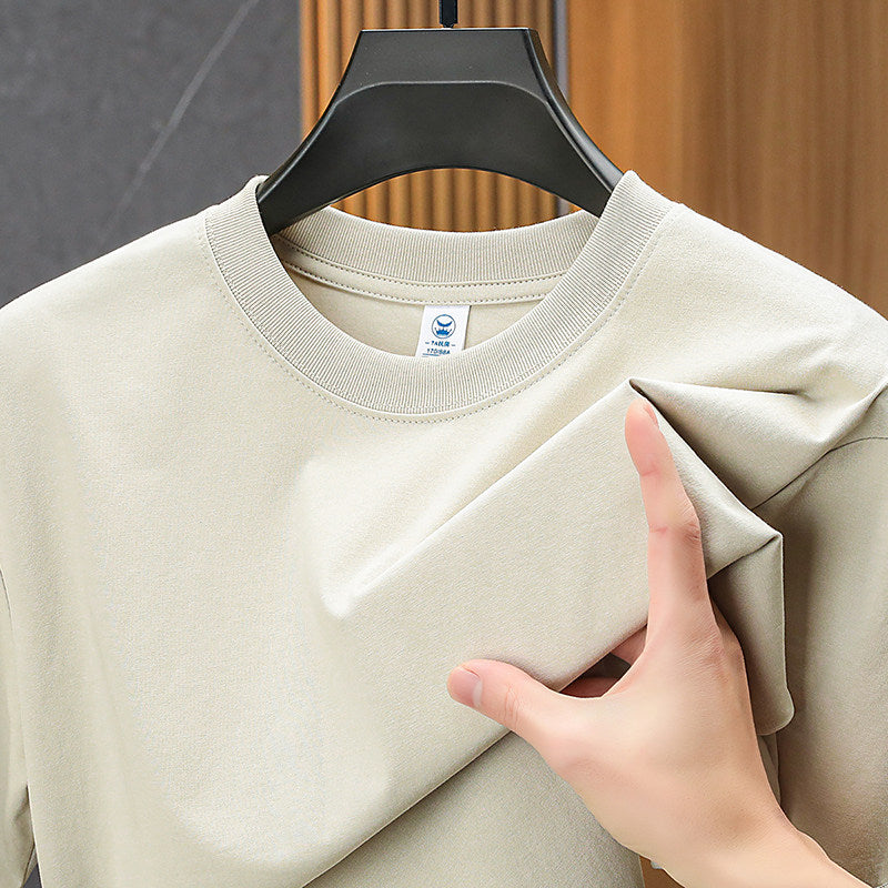 100% Pure Cotton Short-Sleeve T-Shirt for Men