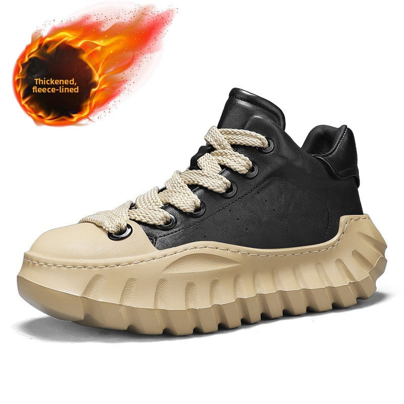 Winter Men High Top Velvet Thickened Cotton Shoes