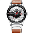 Curren Mens Waterproof Calendar Leather Watch