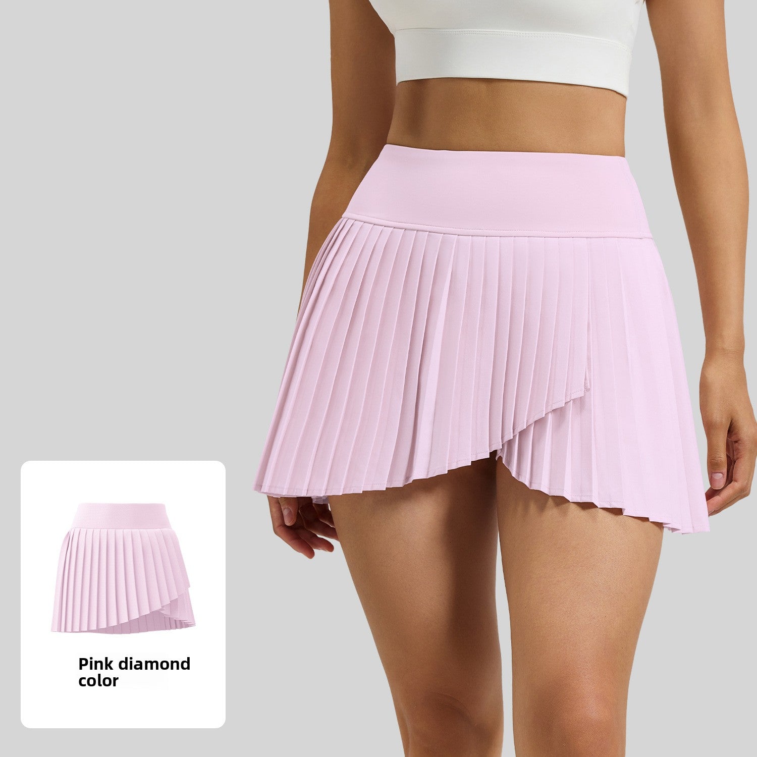 Sports Skirt Summer Fake Two-Piece Split Pleated Skirt