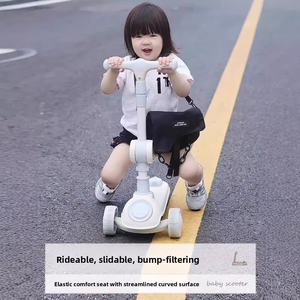 Kids Three-in-One Scooter with Music Lights