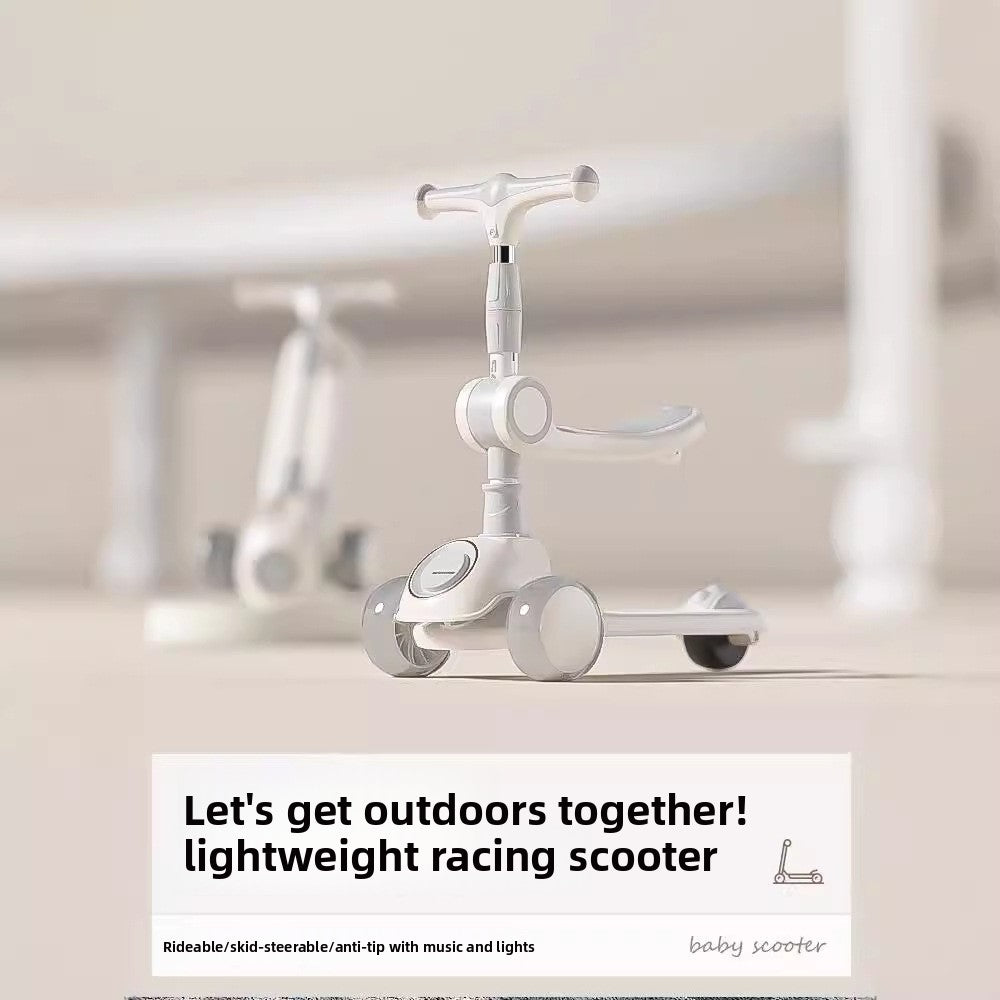 Kids Three-in-One Scooter with Music Lights