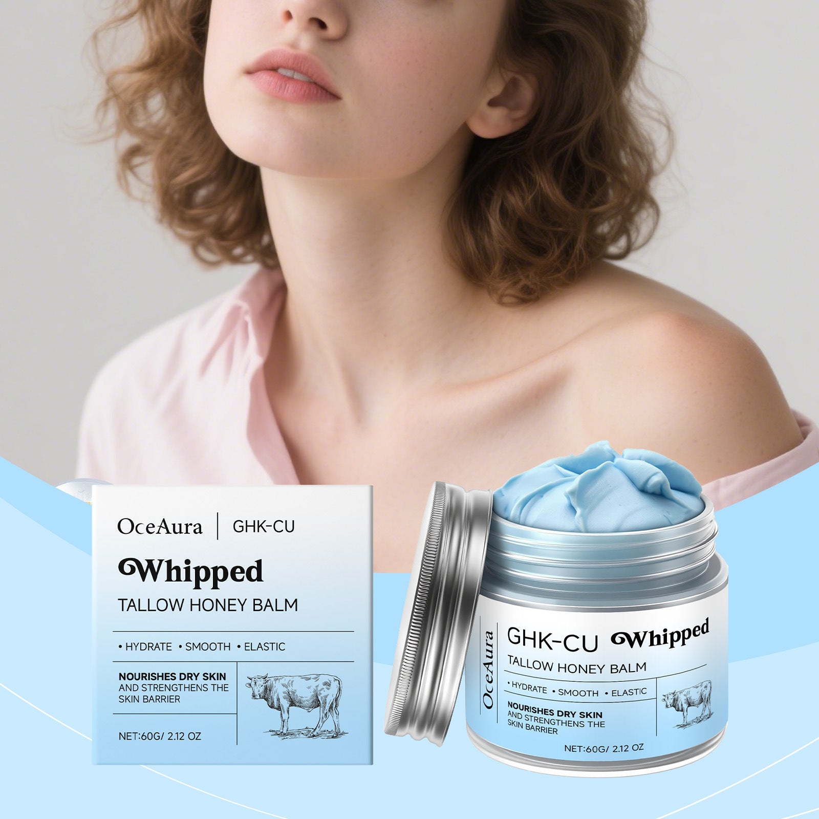 Oceaura Beef Tallow Honey Skincare Balm