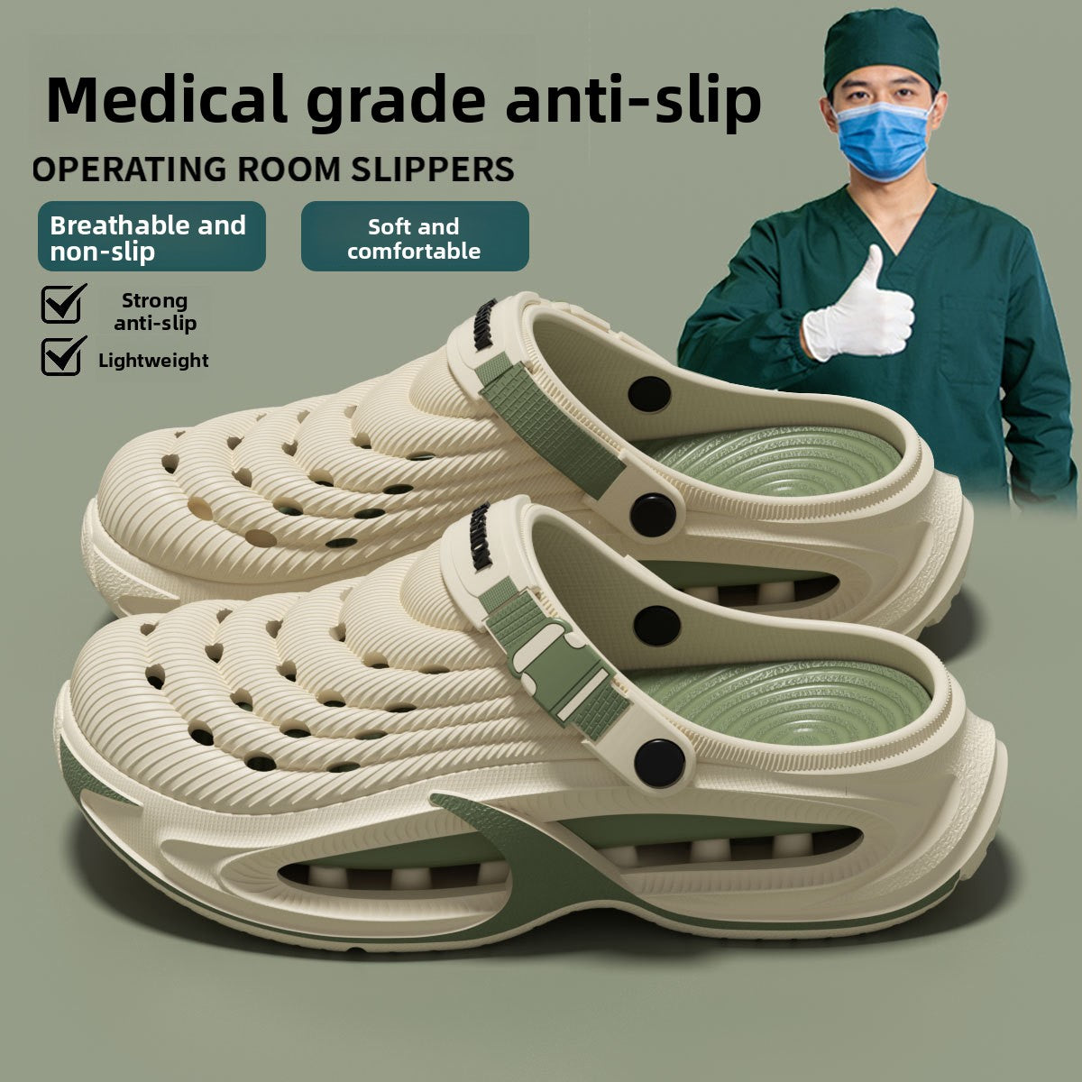 Breathable Perforated Slip-On Sandals for Men