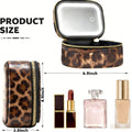 PU Leather Makeup Case with Mirror and Light