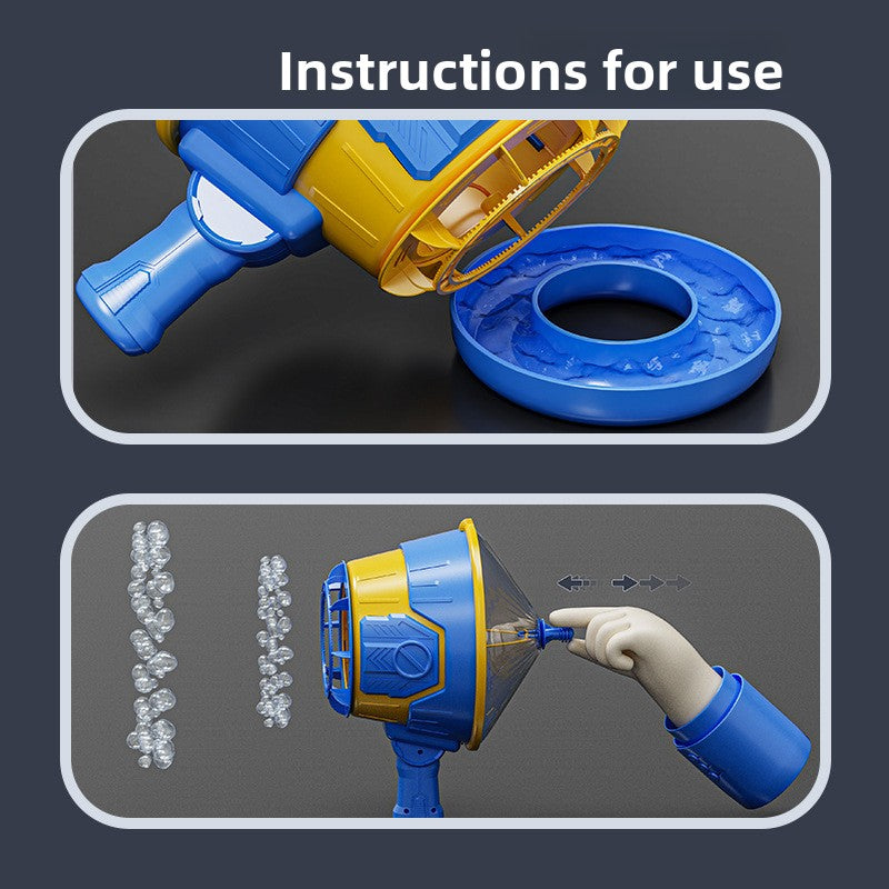 Handheld Air Cannon Bubble Machine for Kids