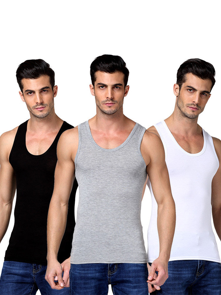 Mens Ribbed Cotton Tank Top
