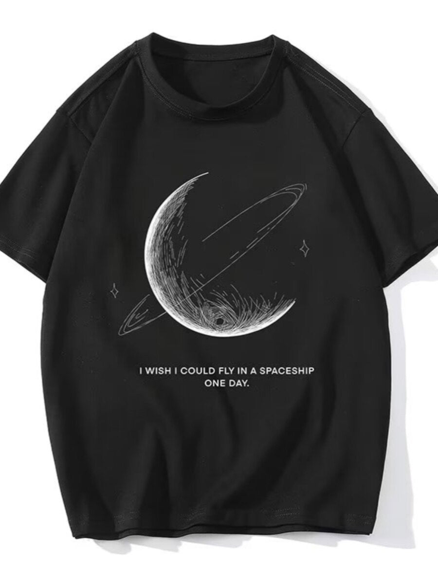 Loose Fit Short Sleeve T-Shirt with Graphic Print