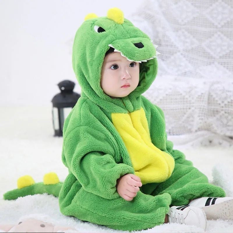 Infant Flannel Romper with Hood