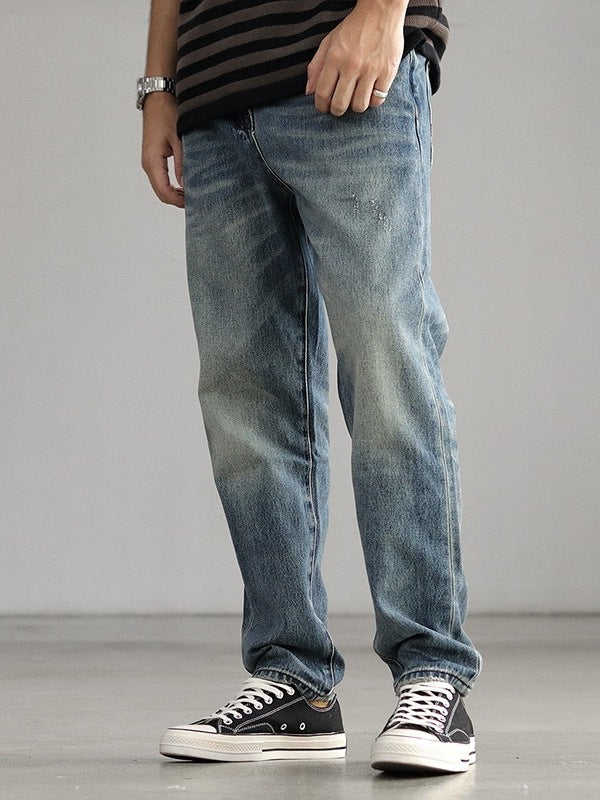 American Retro Straight Denim Pants for Men