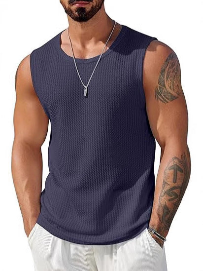 Men Sleeveless Vest Tank Top Breathable Summer Casual