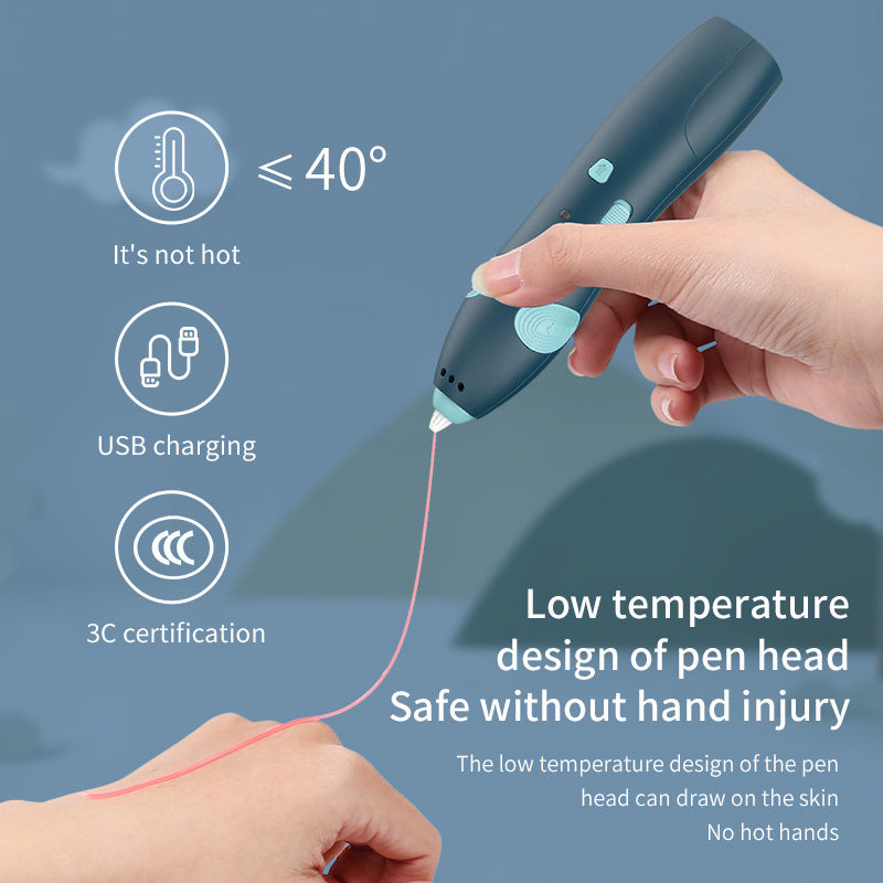 Wireless Low Temperature 3D Printing Pen for Kids