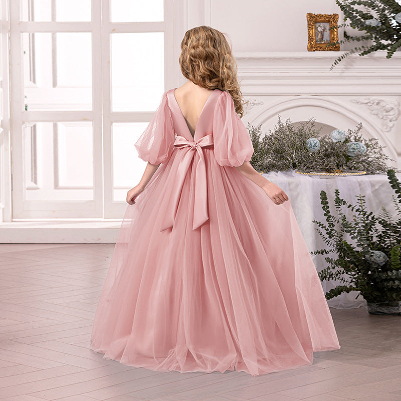 Little Girls Fluffy Princess Dress for Birthday Wedding Party