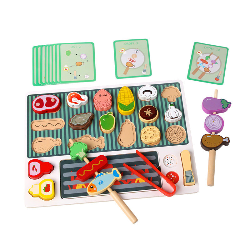 Wooden Kitchen Pretend Play Puzzle Toy for Kids
