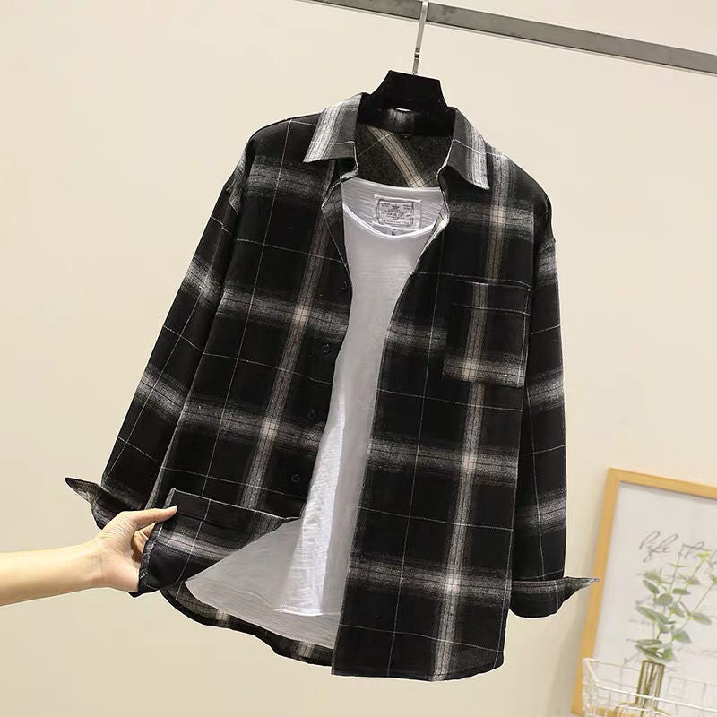 Mens Plaid Long Sleeve Shirt