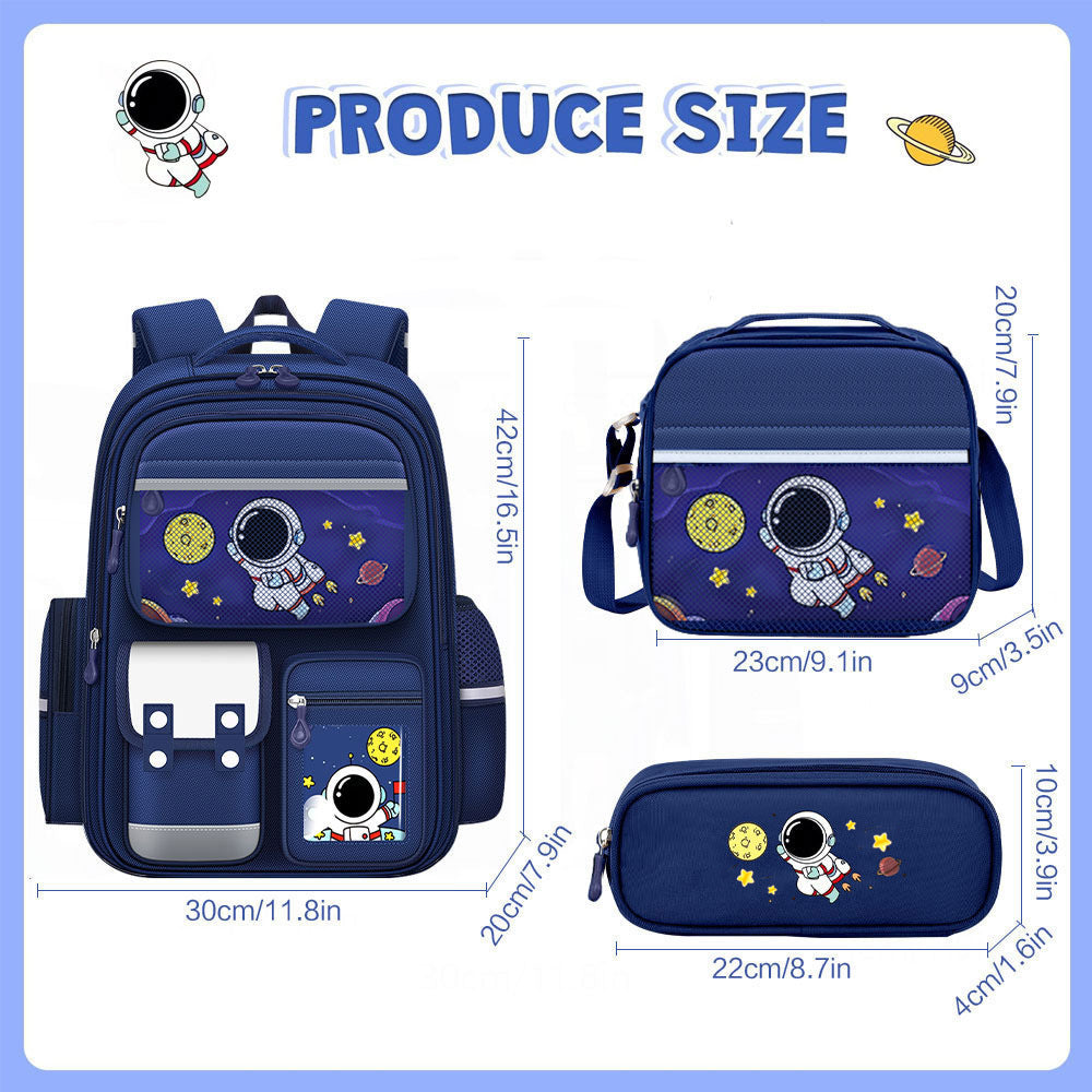 Astronaut Themed School Backpack Set for Boys