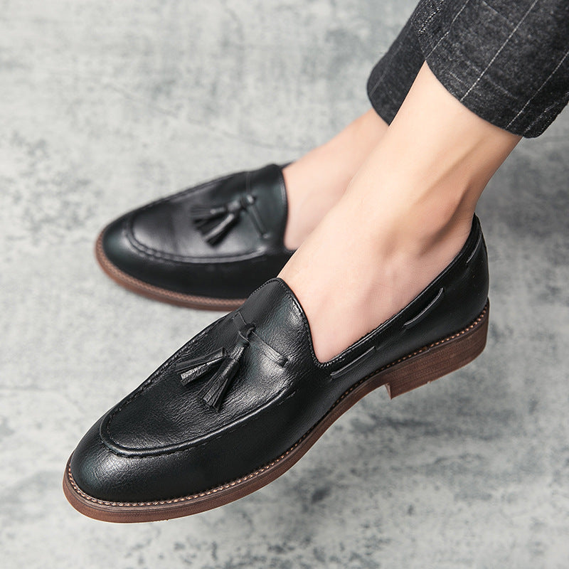 Pointed Slip-on Leather Shoes for Men