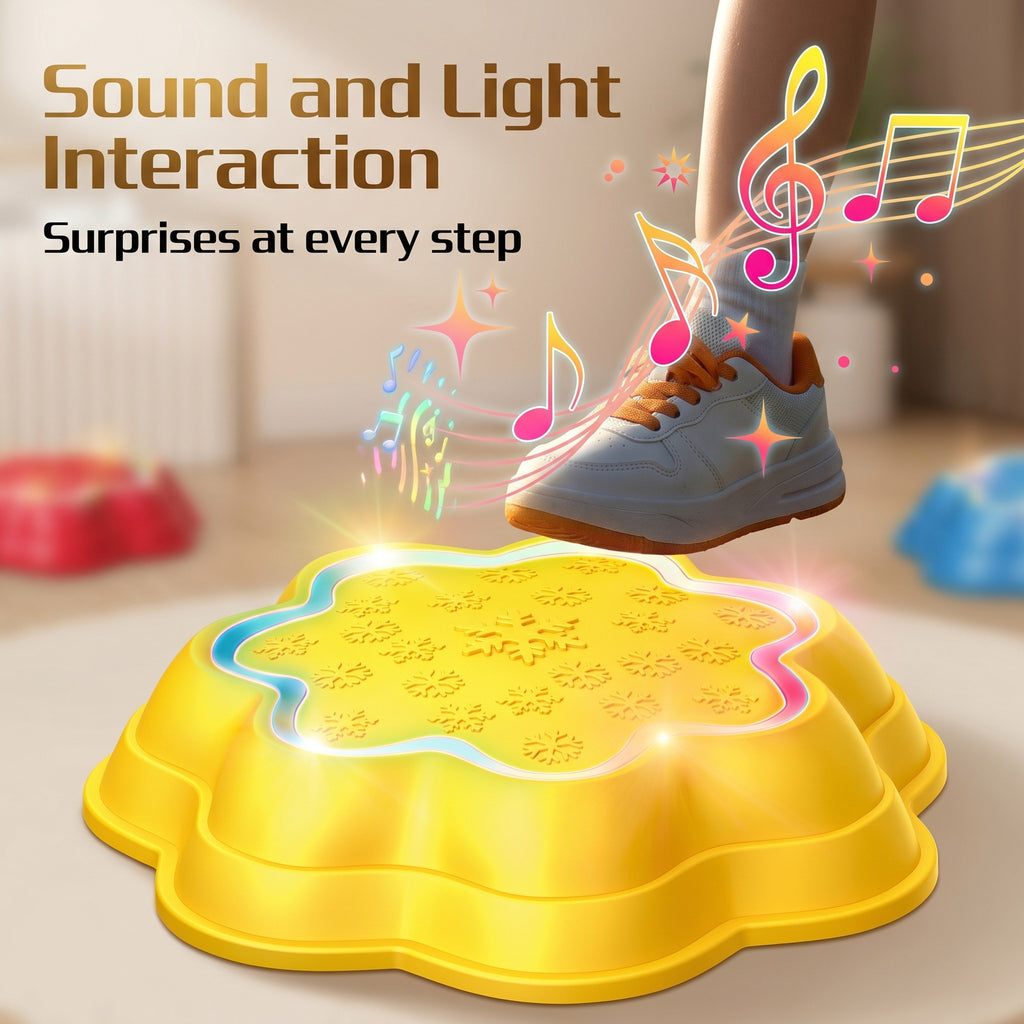 Musical Light Up Stepping Stones for Kids Balance Training
