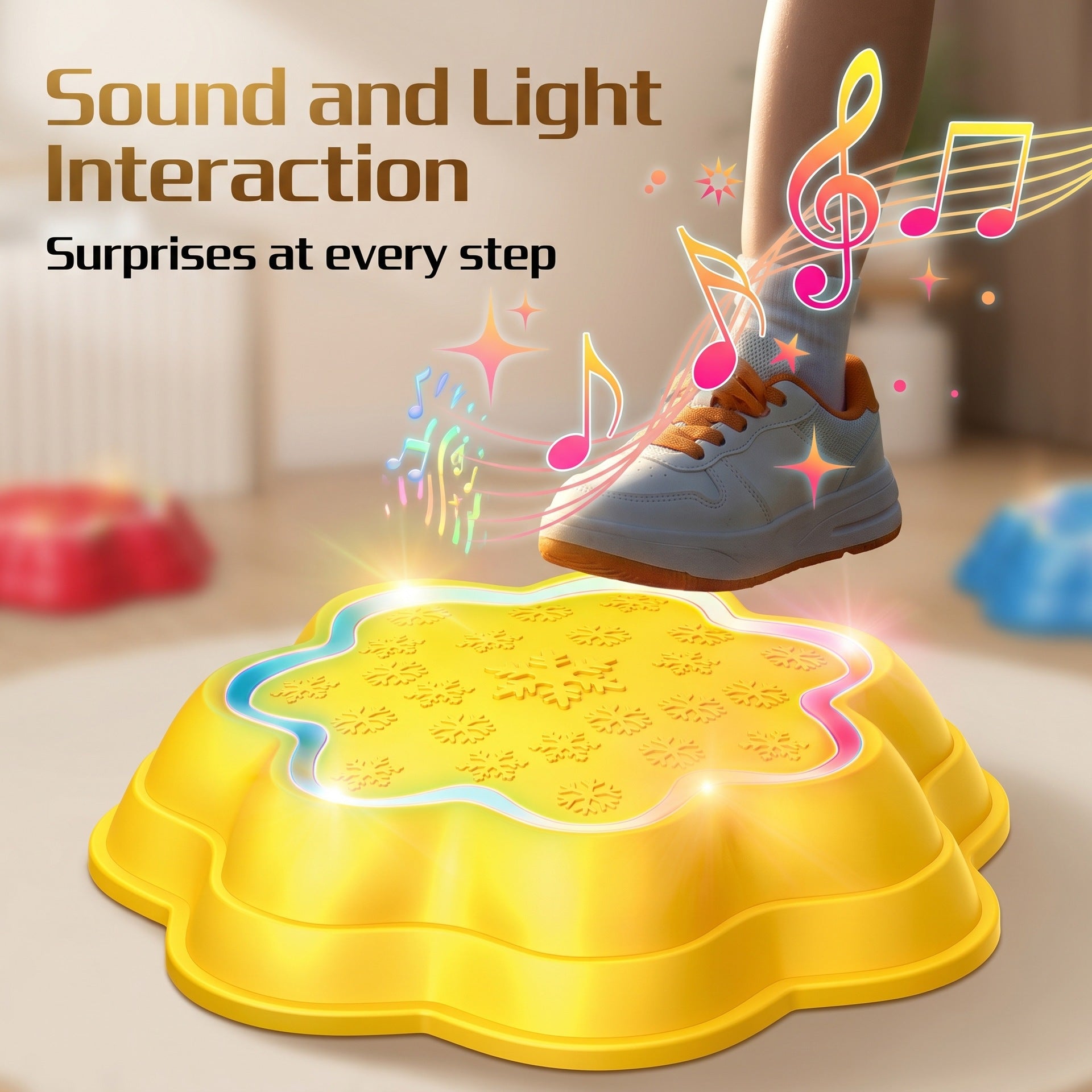 Musical Light Up Stepping Stones for Kids Balance Training