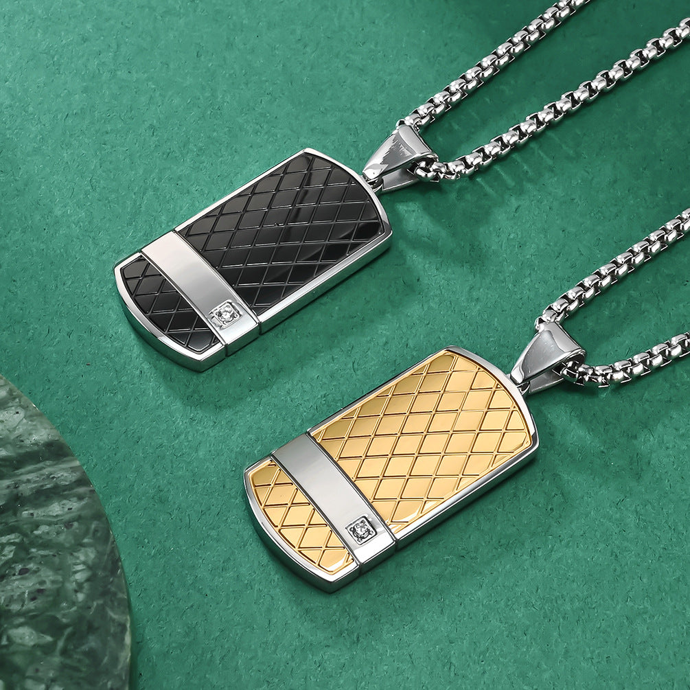 Curved Surface Necklace for Men