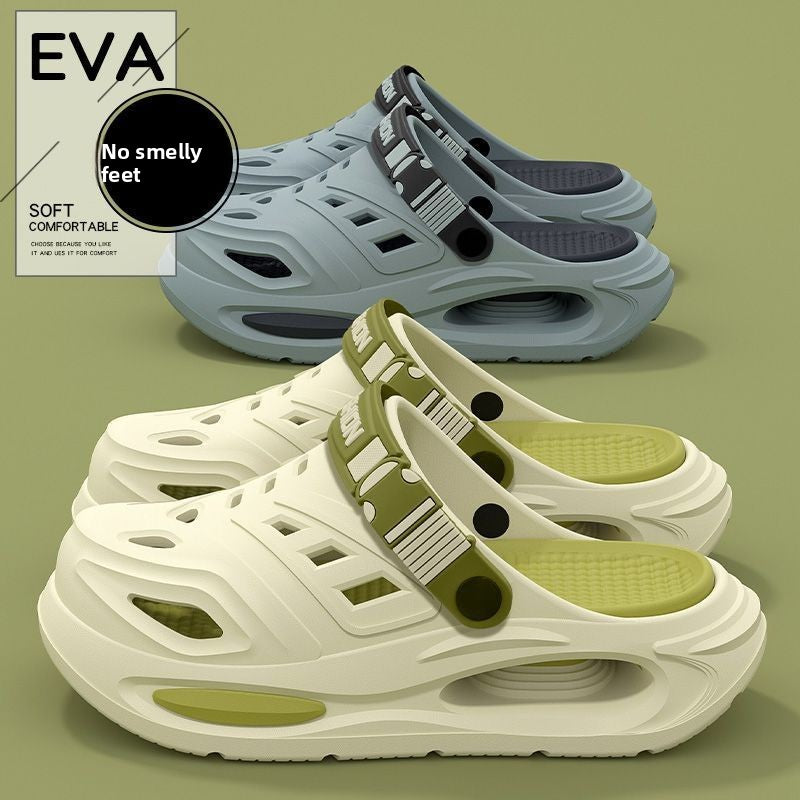 Breathable Perforated Slip-On Sandals for Men