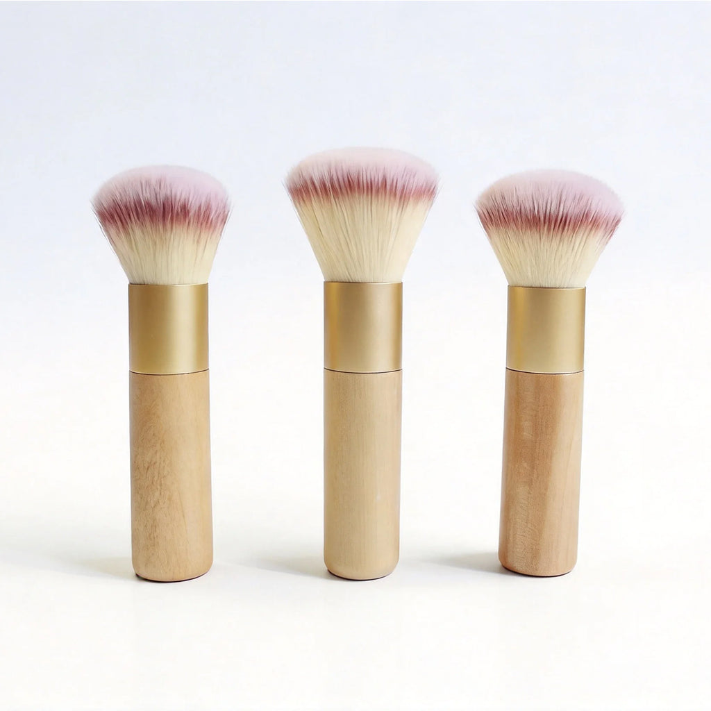 Wood Handle Makeup Powder brush