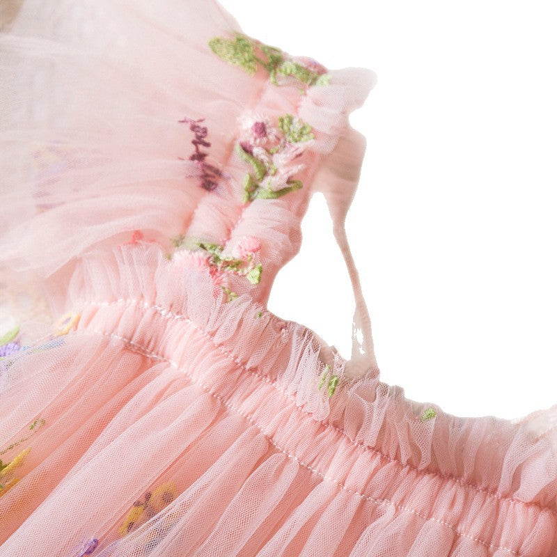 Girls Butterfly Wing Mesh Dress