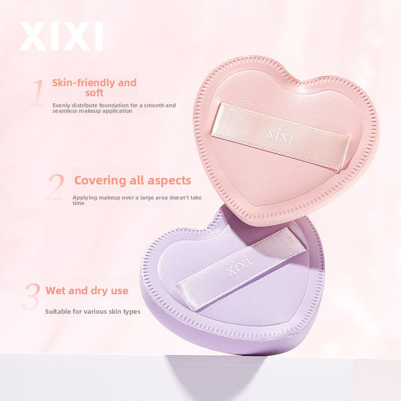 Heart-Shaped Dual-Use Makeup Sponge Puff
