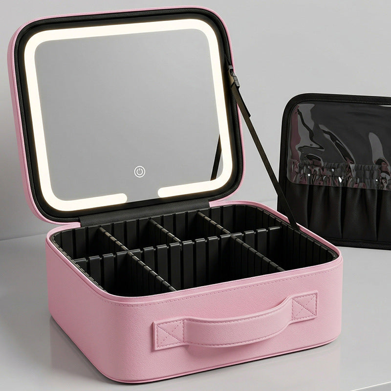 LED Lighted Makeup Bag with Mirror