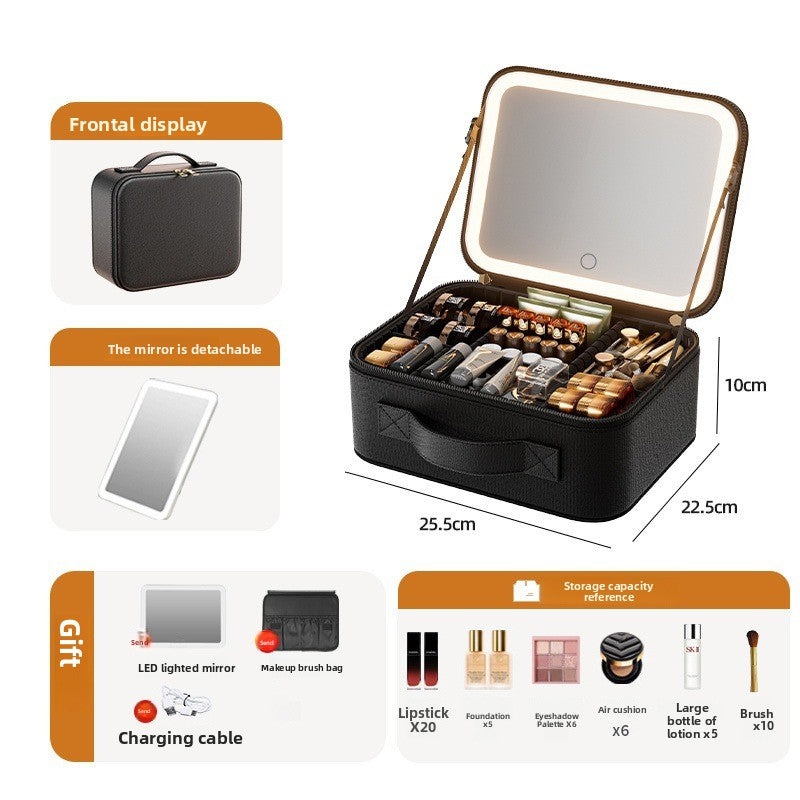 LED Illuminated Makeup Box with Mirror