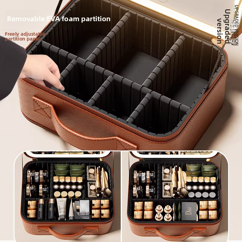 LED Illuminated Makeup Box with Mirror