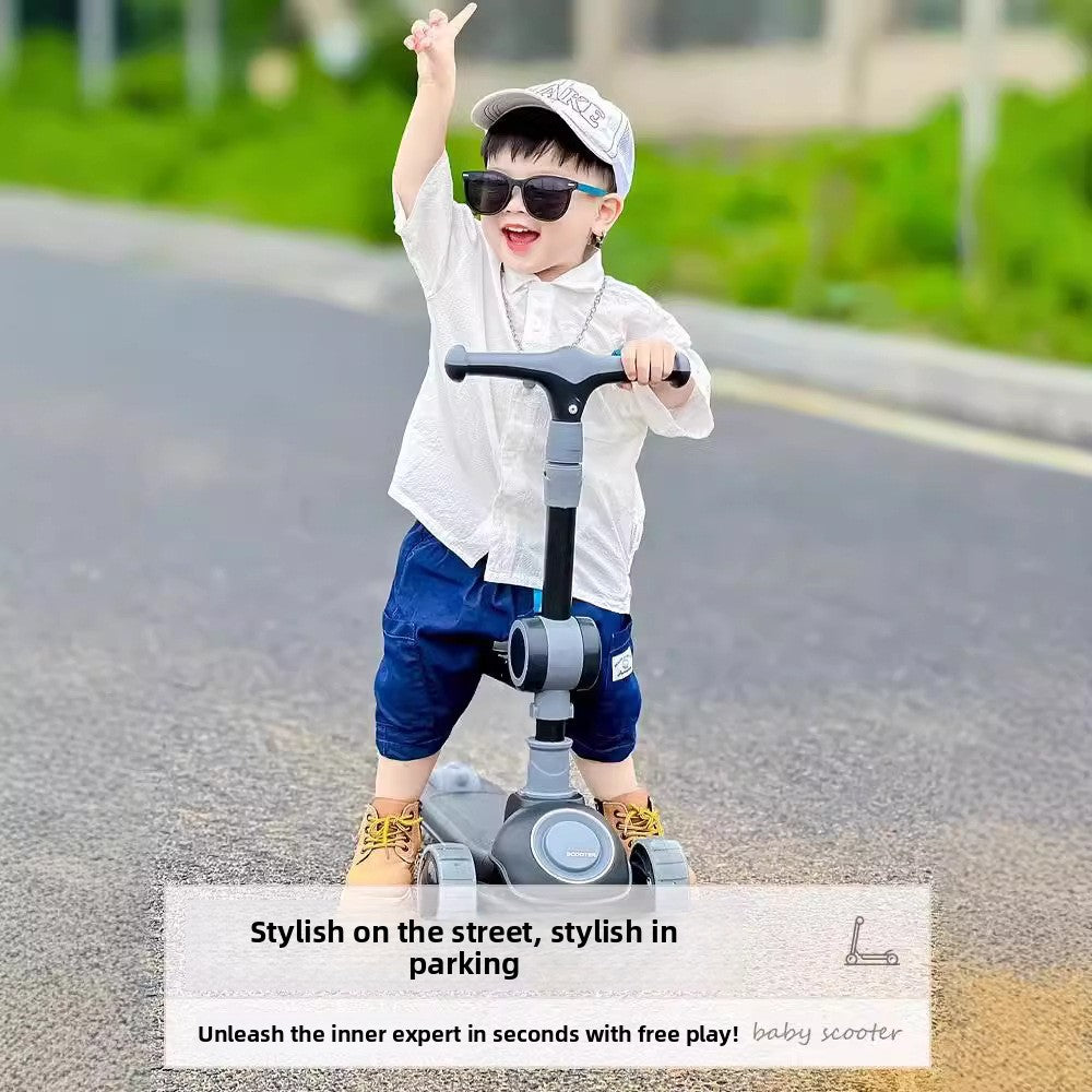 Kids Three-in-One Scooter with Music Lights