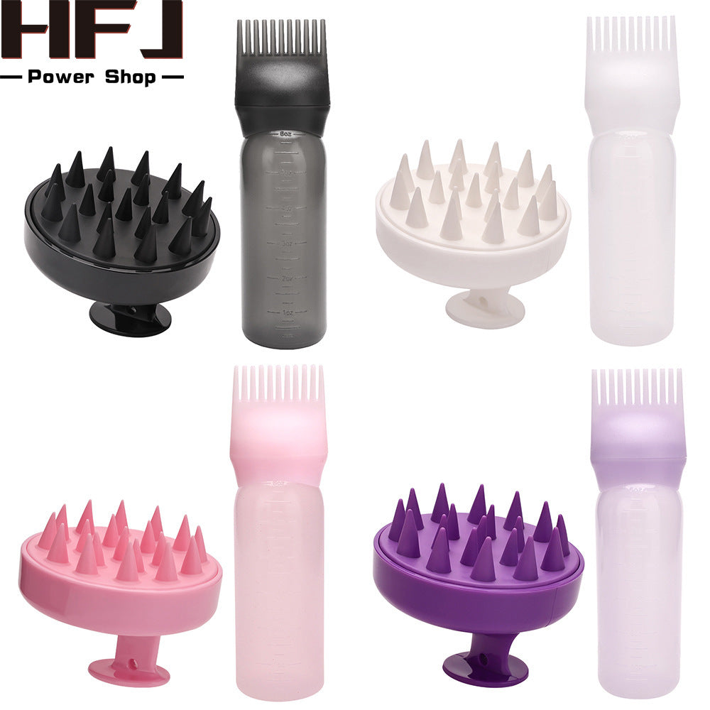 Silicone Scalp Massage Shampoo Brush and Hair Care Set