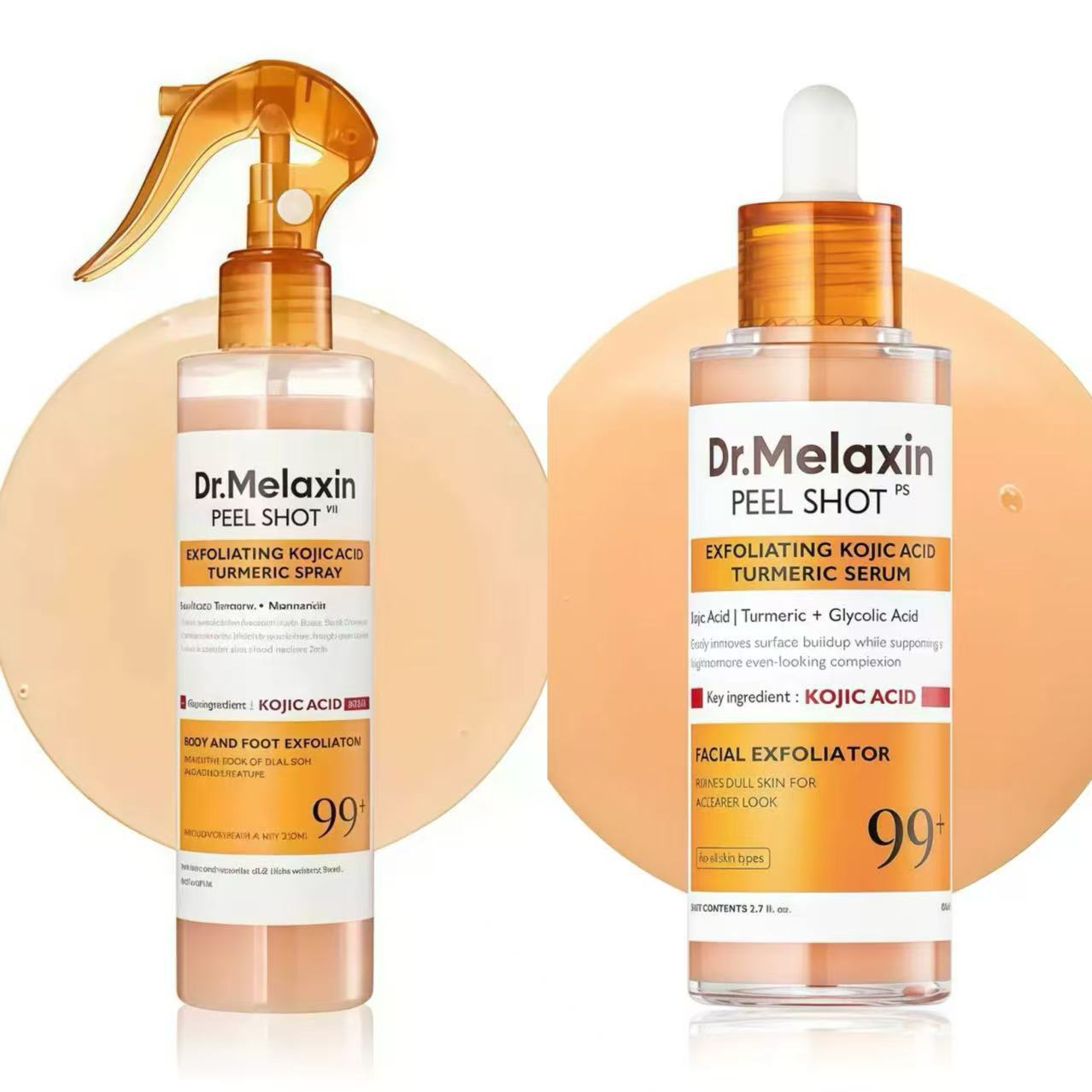 Turmeric Skincare Set with Exfoliating Essence and Creams