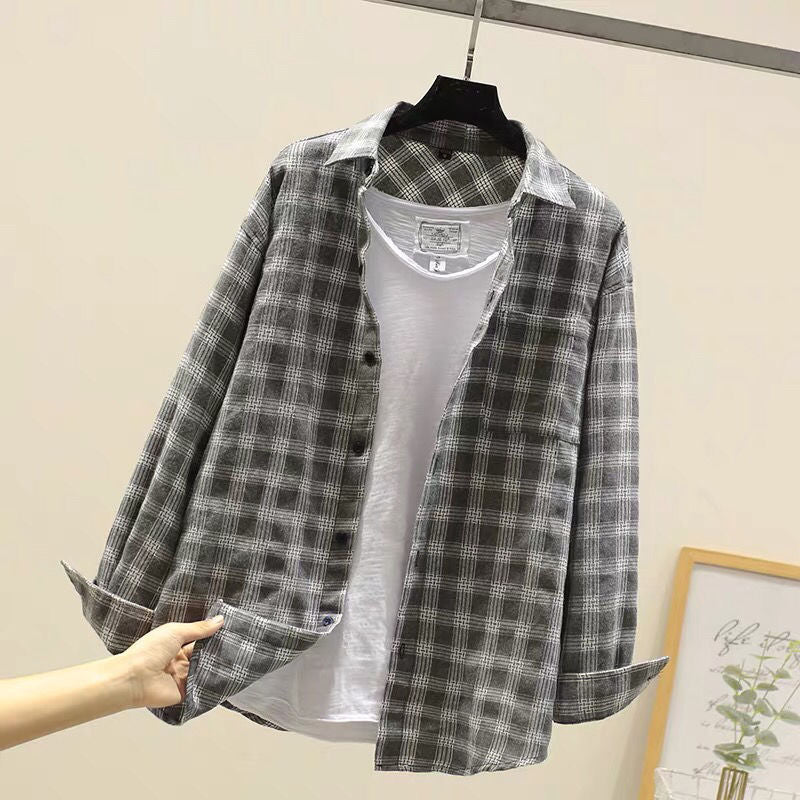 Mens Plaid Long Sleeve Shirt
